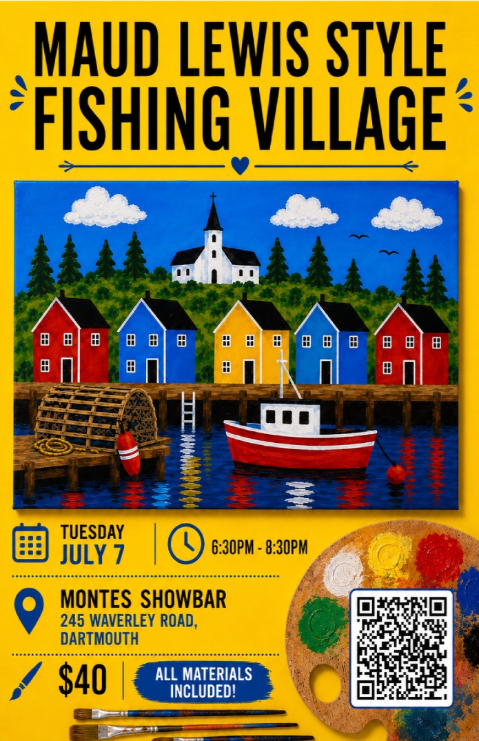 Maud Lewis Style Fishing Village